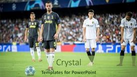  Presentation with champions league - PPT layouts enhanced with valencia-spain-setember-19-5 background and a mint green colored foreground