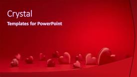  Presentation with wedding invitation card - Amazing PPT theme having valentine-background-with-red-silk backdrop and a black colored foreground