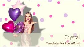 Presentation with pink beauty - Presentation design consisting of valentine-beauty-girl-with-pink background and a cream colored foreground