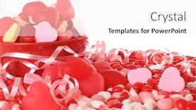  Presentation with valentine - PPT layouts with valentine candy studio isolated on white background and a white colored foreground