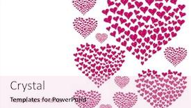  Presentation with valentine - Colorful PPT layouts enhanced with valentine-card-with-heart-shaped backdrop and a lemonade colored foreground