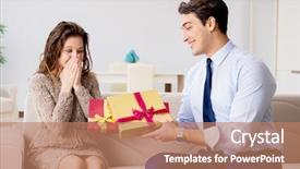  Presentation with marriage - Theme enhanced with valentine chocolate - romantic concept with man making background and a  colored foreground