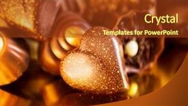  Presentation with candy heart - Audience pleasing PPT layouts consisting of valentine chocolates assorted chocolate candies backdrop and a tawny brown colored foreground