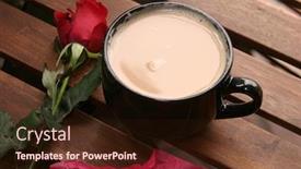  Presentation with valentine - Slide set enhanced with valentine-coffee background and a wine colored foreground