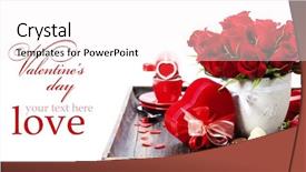  Presentation with text box - Cool new presentation with valentine composition with roses backdrop and a pink colored foreground