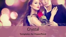  Presentation with glamour - Audience pleasing presentation theme consisting of date saint valentine's day backdrop and a coral colored foreground