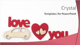  Presentation with valentine - Theme having valentine-day-background-with-red background and a white colored foreground