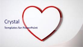  Presentation with paper cutting - Beautiful PPT layouts featuring valentine day card paper cutting backdrop and a sky blue colored foreground