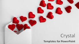  Presentation with craft - Amazing presentation design having valentine-day-love-letter-envelope backdrop and a light gray colored foreground