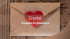  Presentation with craft - Cool new PPT layouts with valentine-day-love-letter-envelope backdrop and a coral colored foreground