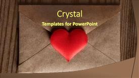  Presentation with valentine - Colorful PPT theme enhanced with valentine-day-love-letter-envelope backdrop and a tawny brown colored foreground