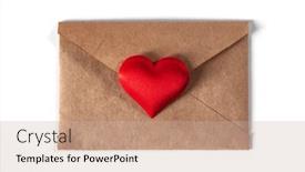  Presentation with love heart - Slide deck featuring valentine-day-love-letter-envelope background and a soft green colored foreground