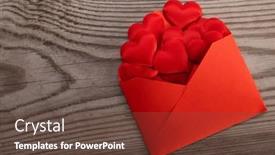  Presentation with wood craft - Amazing slide deck having valentine-day-love-letter-envelope backdrop and a tawny brown colored foreground