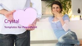  Presentation with valentine - Cool new presentation theme with valentine day backdrop and a pink colored foreground