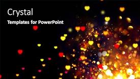  Presentation with black abstract - Audience pleasing PPT layouts consisting of valentine-hearts-abstract-blinking-background backdrop and a black colored foreground