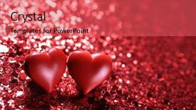  Presentation with valentine maroon - PPT theme consisting of valentine hearts on abstract background background and a  colored foreground