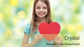  Presentation with green lights - Colorful PPT layouts enhanced with valentine kids - love charity holidays children backdrop and a blonde colored foreground