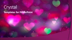  Presentation with design love - Colorful slide set enhanced with valentine-s-day-background-holiday backdrop and a violet colored foreground