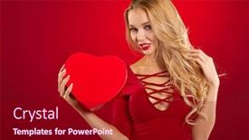  Presentation with valentine - Beautiful theme featuring valentine-s-day-beauty-happy backdrop and a crimson colored foreground