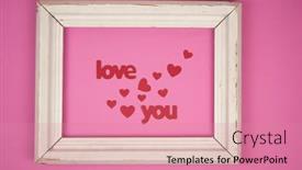  Presentation with happy mothers day - PPT theme with valentine-s-day-composition-photo background and a coral colored foreground