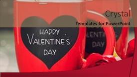  Presentation with valentine - Slides with valentine-s-day-concept-red background and a coral colored foreground