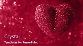  Presentation with wedding card - PPT theme consisting of valentine-s-day-concept background and a crimson colored foreground