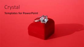  Presentation with wedding ring - Amazing PPT layouts having valentine-s-day-engagement-ring backdrop and a red colored foreground