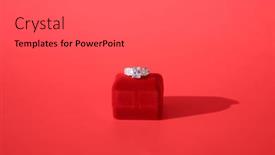  Presentation with gold diamond - PPT theme with valentine-s-day-engagement-ring background and a gray colored foreground