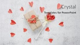  Presentation with lollipop - Cool new presentation with valentine-s-day-flat-lay backdrop and a light gray colored foreground