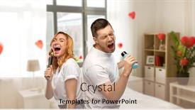  Presentation with lotion - Slide deck consisting of valentine-s-day-fun background and a coral colored foreground