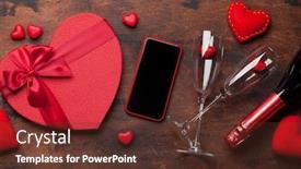  Presentation with smart card - Presentation design with valentine-s-day-greeting-card background and a tawny brown colored foreground