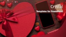  Presentation with smart card - Slide set featuring valentine-s-day-greeting-card background and a tawny brown colored foreground