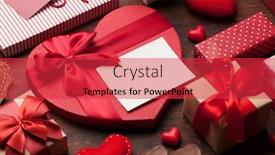  Presentation with greeting card - Audience pleasing slides consisting of valentine-s-day-greeting-card backdrop and a red colored foreground