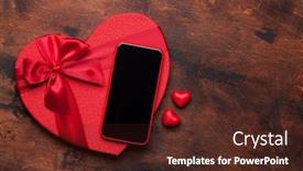  Presentation with smart card - Theme featuring valentine-s-day-greeting-card background and a wine colored foreground