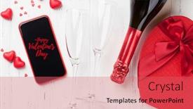  Presentation with smart card - Audience pleasing PPT layouts consisting of valentine-s-day-greeting-card backdrop and a coral colored foreground