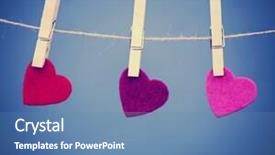  Presentation with filter - Theme with valentine's day heart on a solid background toned with a retro vintage instagram filter effect background and a teal colored foreground