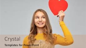  Presentation with teenage love - Cool new slides with valentine-s-day-love backdrop and a gold colored foreground