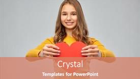  Presentation with teenage love - Beautiful slides featuring valentine-s-day-love backdrop and a coral colored foreground