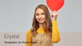  Presentation with teenage love - Slide set consisting of valentine-s-day-love background and a gold colored foreground