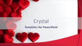  Presentation with love frame - Cool new PPT layouts with valentine-s-day-many-red backdrop and a sky blue colored foreground