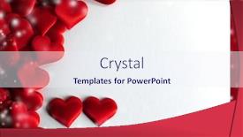  Presentation with love frame - Beautiful presentation theme featuring valentine-s-day-many-red backdrop and a sky blue colored foreground