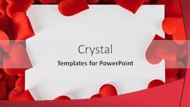  Presentation with love frame - Beautiful presentation theme featuring valentine-s-day-many-red backdrop and a white colored foreground