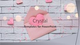  Presentation with envelope - Presentation design having valentine-s-day-photo-pink background and a lemonade colored foreground