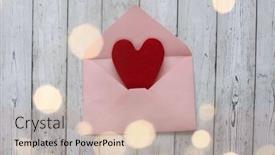  Presentation with envelope - Cool new presentation design with valentine-s-day-photo-pink backdrop and a soft green colored foreground