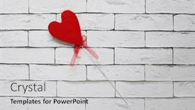  Presentation with red brick wall - Cool new presentation design with valentine-s-day-photo backdrop and a light gray colored foreground