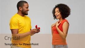  Presentation with valentine - Cool new slides with valentine-s-day-proposal backdrop and a gold colored foreground