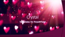  Presentation with purple heart - Amazing slide deck having valentine-s-day-red-background backdrop and a violet colored foreground