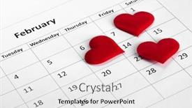  Presentation with february - Cool new PPT layouts with valentine-s-day-red-silk backdrop and a white colored foreground