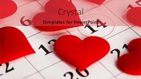  Presentation with february - PPT theme featuring valentine-s-day-red-silk background and a red colored foreground