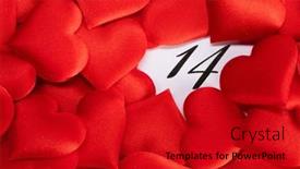  Presentation with hearts - Audience pleasing presentation consisting of valentine-s-day-red-silk backdrop and a crimson colored foreground